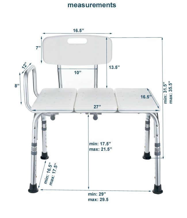Buy Transfer Bath Bench with Back Bathroom Safety Canada 2023