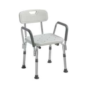 Shower Chair with Back and Removable Padded Arms