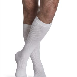 Sigvaris 15-20mmHg OTC: Casual Cotton Compression Socks for Men Colour White - Image 2
