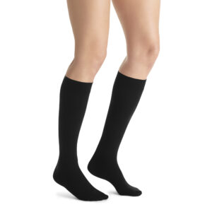 JOBST 15-20mmHg Opaque: Women's Compression Knee High Petite Closed Toe - Black