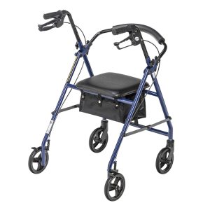Drive Medical Steel Rollator Walker with 6" Wheels - Image 3