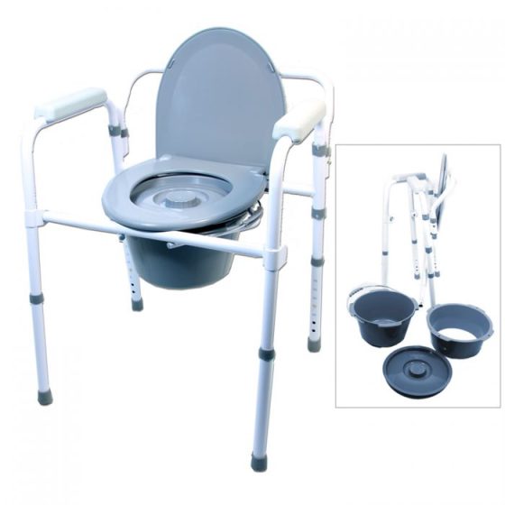 Buy The EZee Life Folding Adjustable Height Commode – Bathroom Safety ...