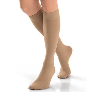 JOBST 15-20mmHg Opaque: Women's Compression Knee High Regular/SoftFit Closed Toe - Honey