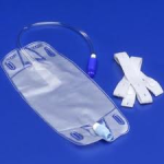 Covidien 3433 Dover Urine Leg Bag w/Extension Tube 17 oz x 12"