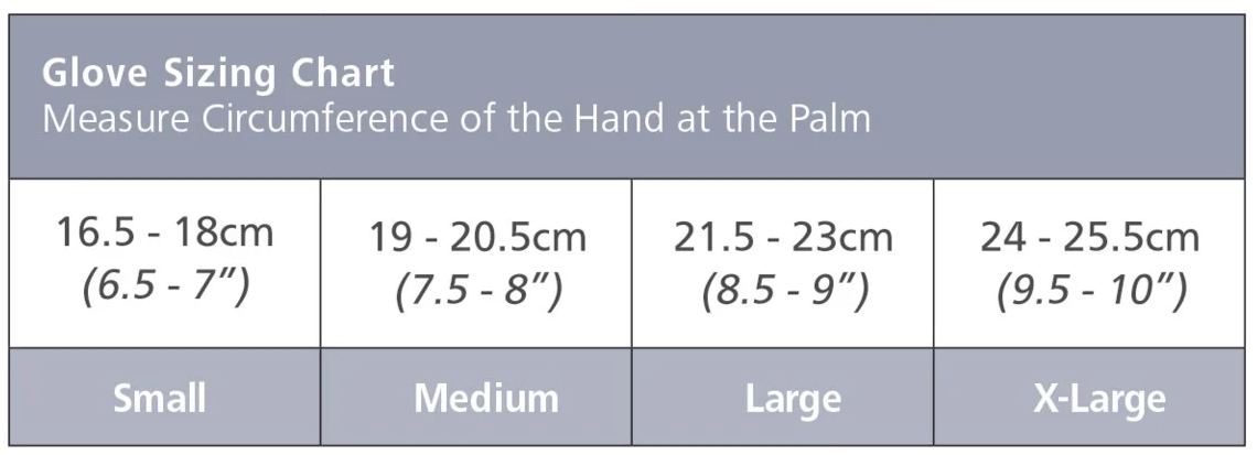 592r400 gloves size chart