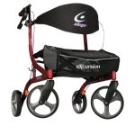 Airgo eXcursion X18 Lightweight Side-fold Rollator - Cranberry