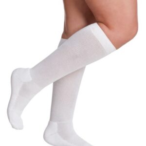 Sigvaris Cushioned Cotton: 20-30mmHg Knee High for Women Colour White