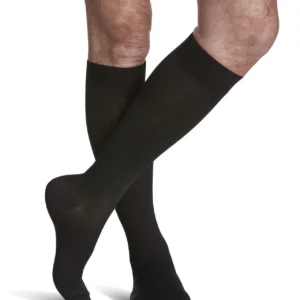 Sigvaris Microfiber: 20-30mmHg Men's Knee High Closed Toe Colour Black