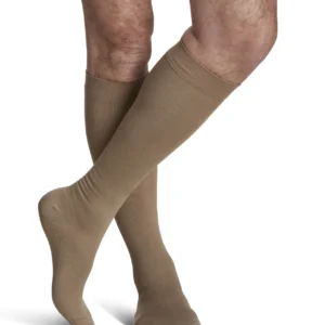 Sigvaris Microfiber: 20-30mmHg Men's Knee High Closed Toe Colour Tan Khaki
