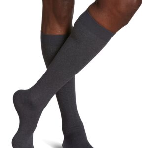 Sigvaris 15-20mmHg OTC: Microfiber Shades Compression Socks for Men Graphite Heather