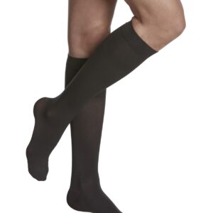 Sigvaris Soft Opaque: 20-30mmHg Women's Knee High, Closed Toe Graphite Colour