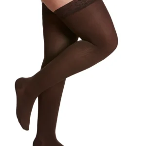 Sigvaris Soft Opaque: 20-30mmHg Women's Thigh High Closed Toe Colour Espresso