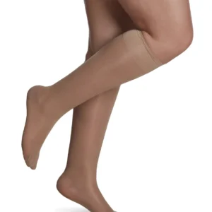 Sigvaris 15-20mmHg OTC: Sheer Compression for Women Knee High Open Toe Colour Golden