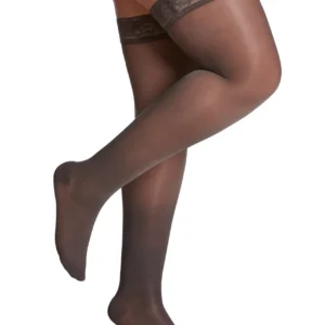 Sigvaris 15-20mmHg OTC: Sheer Compression for Women Thigh High Colour Charcoal