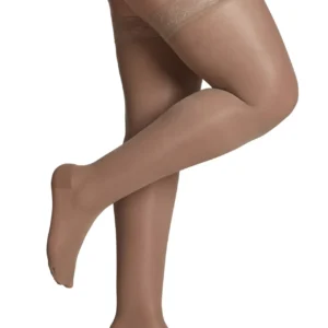 Sigvaris 15-20mmHg OTC: Sheer Compression for Women Thigh High Colour Golden