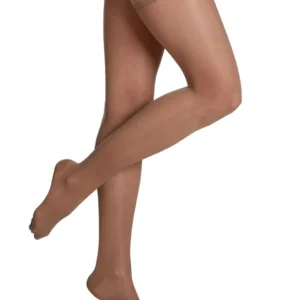 Sigvaris 15-20mmHg OTC: Sheer Compression for Women Thigh High Colour Taupe