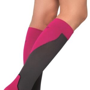 JOBST Sport Compression Socks 15-20mmHg Knee High, Closed Toe, Pink/Grey, X Large - Image 4