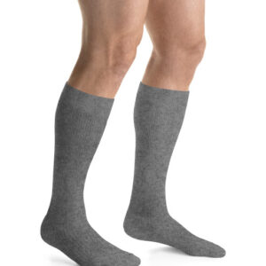 JOBST ActiveWear Compression Socks 15-20mmHg, Knee High, Closed Toe, Steel Grey, Large Full Calf Unisex