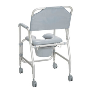Aluminum Shower Chair and Commode with Casters - Image 3